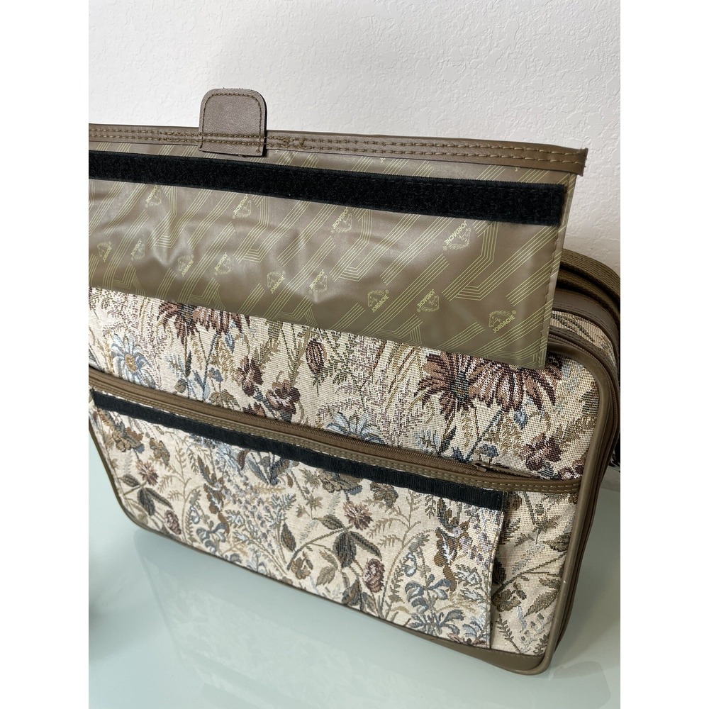 Vintage Jordache Floral Tapestry Suitcase Carry On 20"x6"x14" - Picture 4 of 11